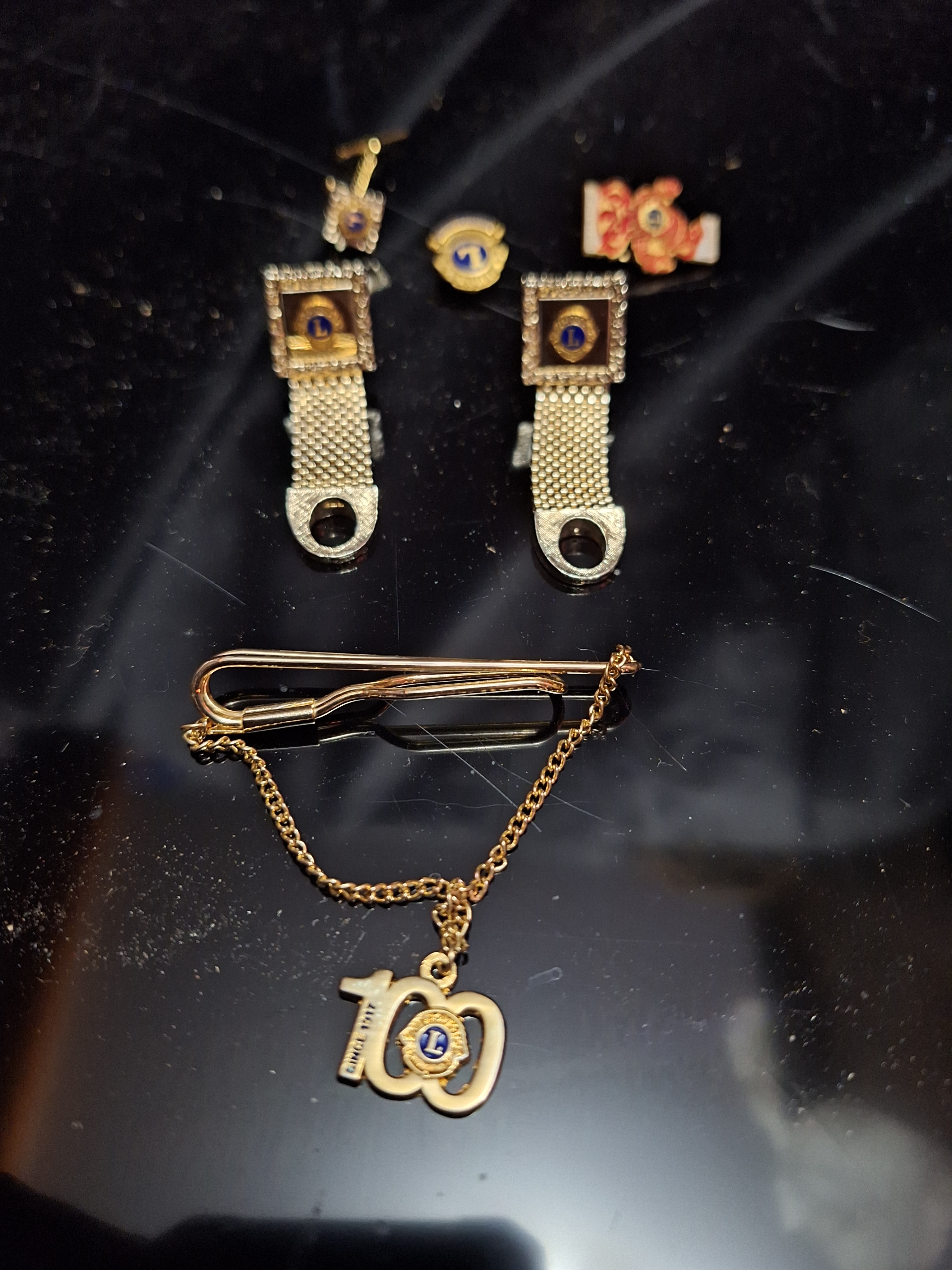 Vtg Lions Club International Heritage Bundle - 6pc Set (Cufflinks, Tie Bars, Pin